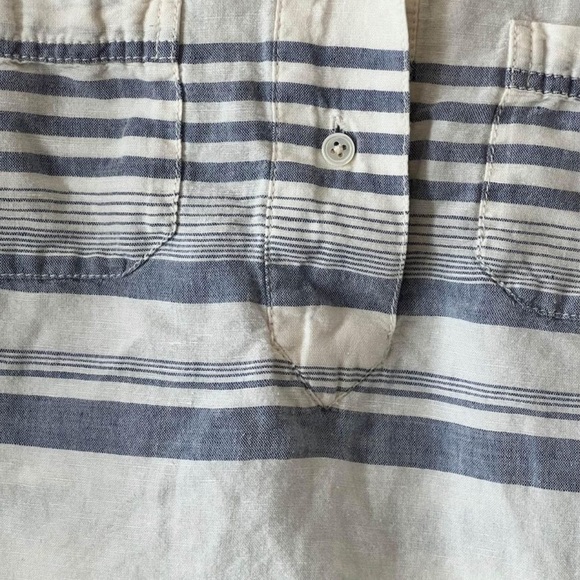 J Crew 3/4 Sleeve Half Button Up Shirt - Picture 2 of 3